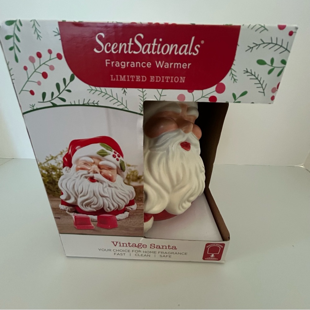 Vintage Santa Fragrance Warmer - Red and White